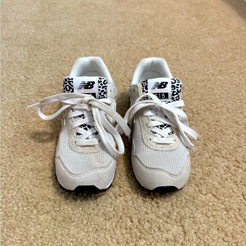 New Balance Girls Sneakers, Size 13, Grey, Pink and Leopard Print